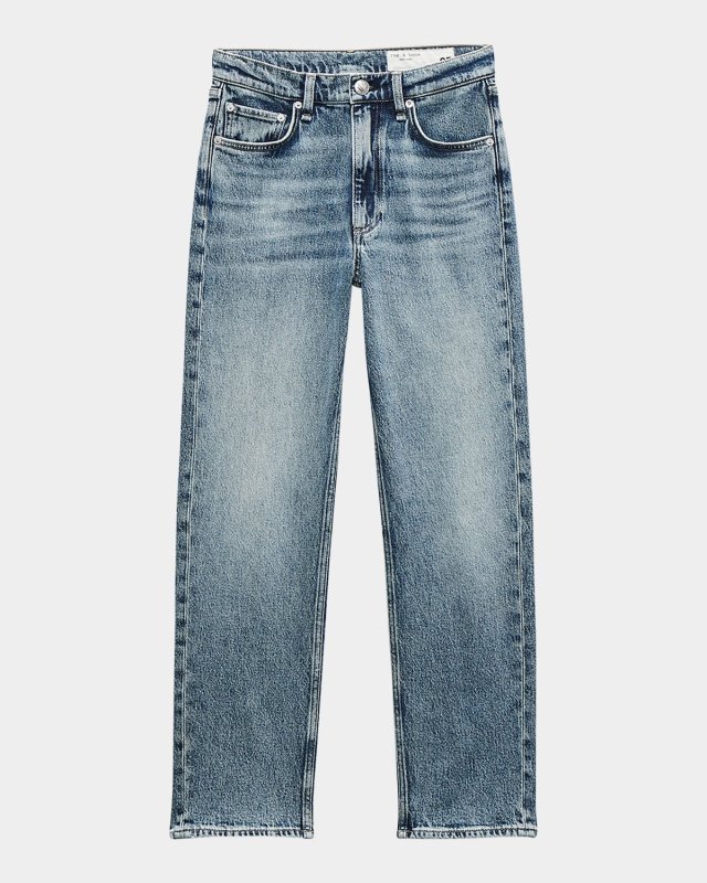 Harlow Mid-Rise Ankle Straight Jeans